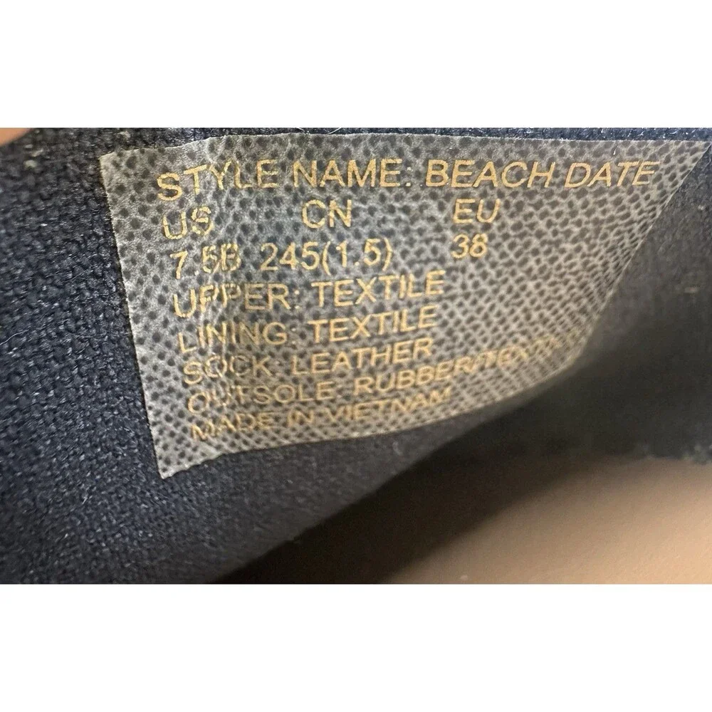 Kate Spade Beach Date‎ Espadrilles Crab Slip On Shoes Navy Women's 7.5